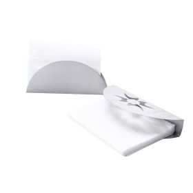 Napkin Holder Stainless Steel Western Style Crescent Shaped Scalloped Tissue Holder Seat Restaurant Paper Towel Holder Kitchen Gadget