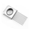 Stainless Steel Onion Holder Slicer Onion Needle for Slicing Tomato Lemon Meat Onion Holder Slicer Tools Cutter Meat Tenderizer Kitchen Gadget Tool