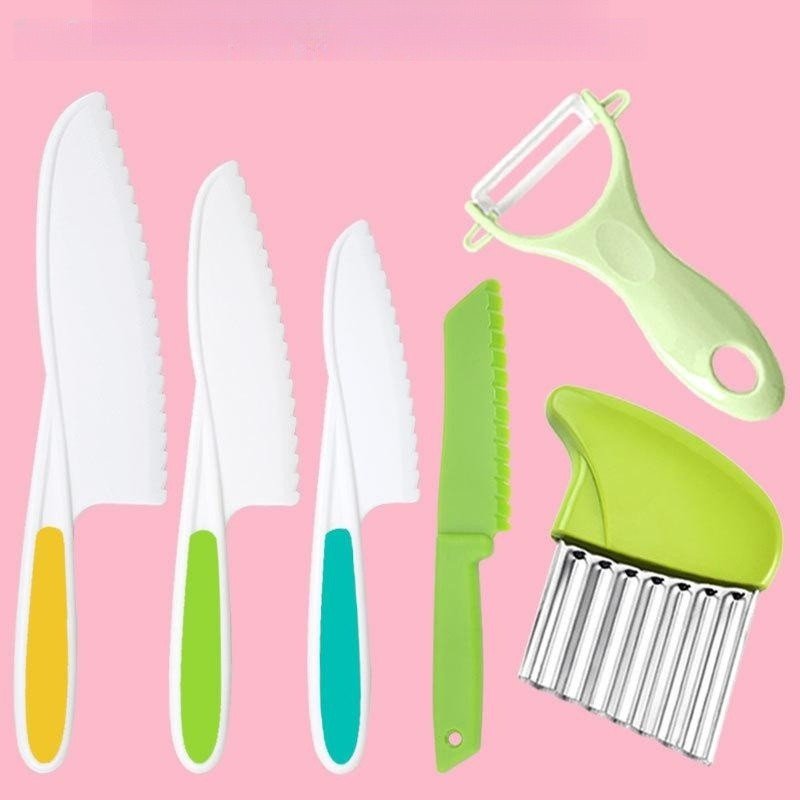 Wave Cutting Board Plastic Fruit Knife Set Wave Cutting Board Plastic Fruit Knife Set