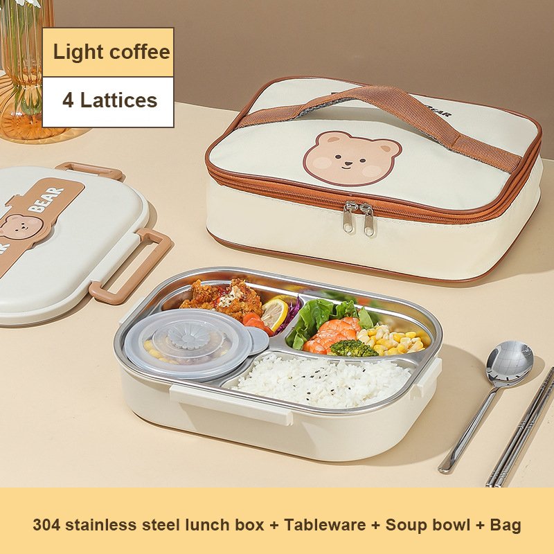 304 Stainless Steel Partition Sealed Insulated Lunch Box 304 Stainless Steel Partition Sealed Insulated Lunch Box